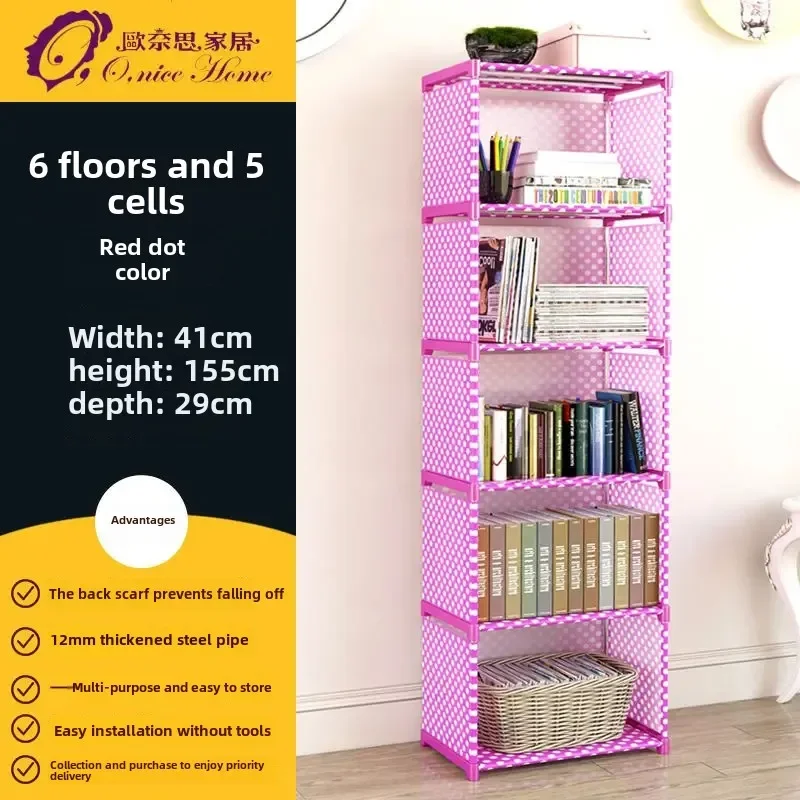 Armario multicapa a prueba de polvo, estantería divisoria de alta capacidad para dormitorio, armario de almacenamiento de montaje Simple abierto, muebles de dormitorio: violet