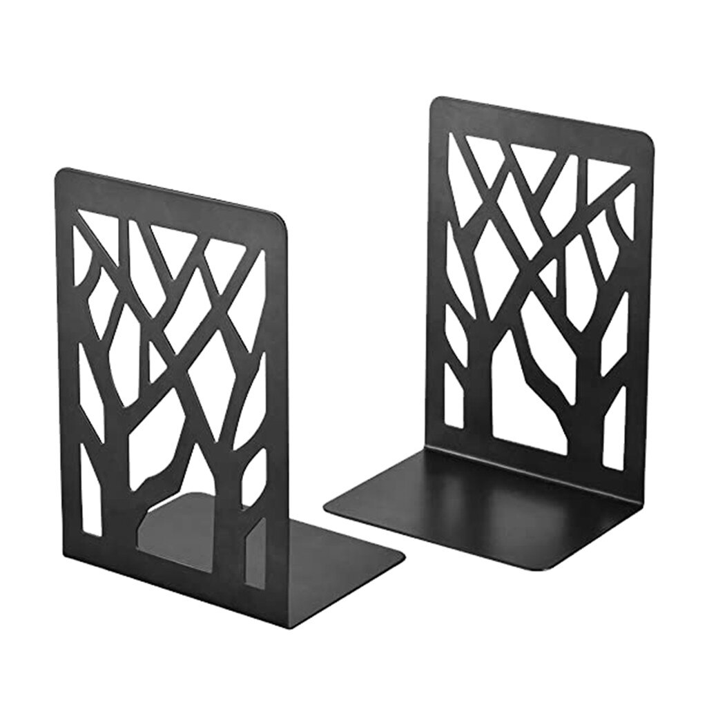 1/2/3 Pair Non-slip Bookend Stainless Steel Book Stand Non Slip Rack Shelf Holder Heavy Book End Office Book Stopper boekensteun: E 1Pair