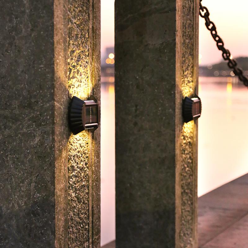 1PC doprowadziło lampa słoneczna zewnętrzne wodoodporne ścieżki światła ścieżka dziedziniec patio kroki lampy ogrodowe oświetlenie ganku oświetlenie zewnętrzne doprowadziło lampa