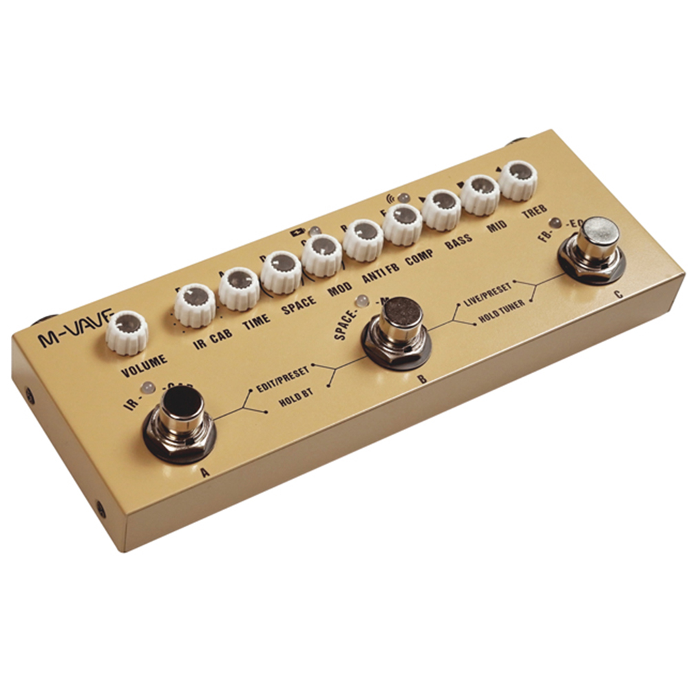 Multi-effectpedaal IR-laden 9-AMP-modellen Reverb Delay Multi-effecten Pedaal voor akoestische gitaar Akoestische gitaar Multi-effectpedaal