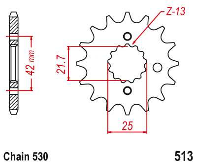 530-16T Front Sprocket for Kawasaki GPX750 GPX 750 GPX750R ZX750 F1-F3 86-88 Z 750 Z750 B1-B4,Y1,Y2,LTD (2 Cylinders) 78-82