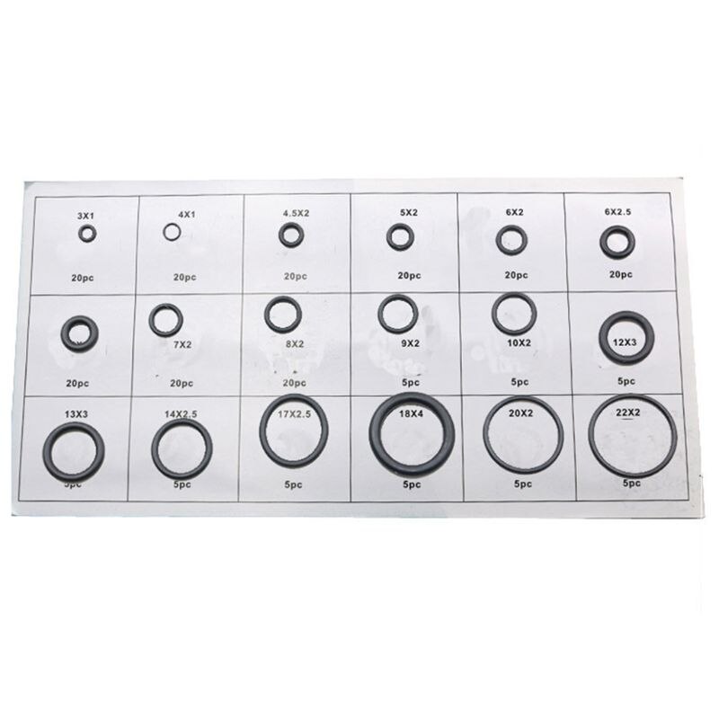 225 st gummipackningar i o-ring, diverse storlekssats för vvs-kranförsegling, reparation av hushållsförbättringshårdvara