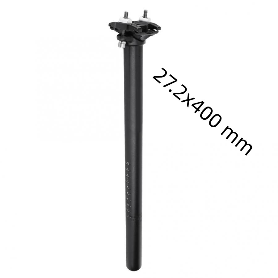 Tija de sillín de bicicleta tubo amortiguador, asiento de bicicleta de montaña y carretera, ángulo ajustable 25,4, 27,2, 28,6, 30,9x31,6mm: 27.2x400 mm