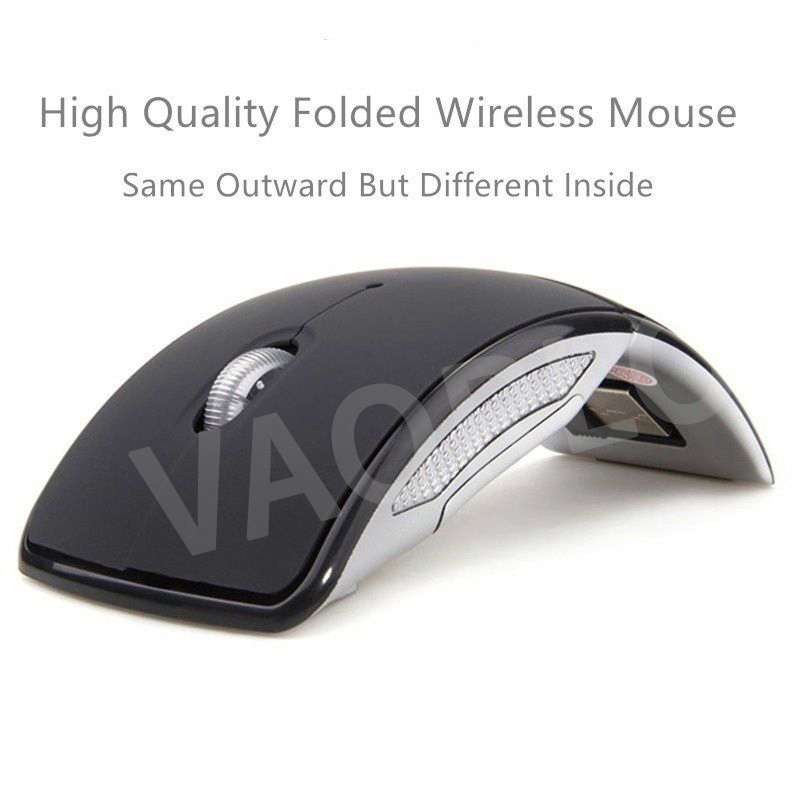 Vaorlo 2.4g mini trådløs mus sammenleggbar reise bærbar usb-mottaker optisk ergonomisk kontormus for pc bærbar mus spillere