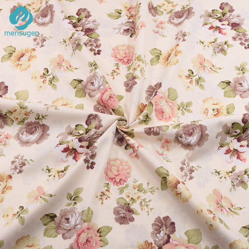Stofmåler blomst bomuldsstoffer til syning pigekjoler bluse tøj tæpper babynest diy patchwork sy klud