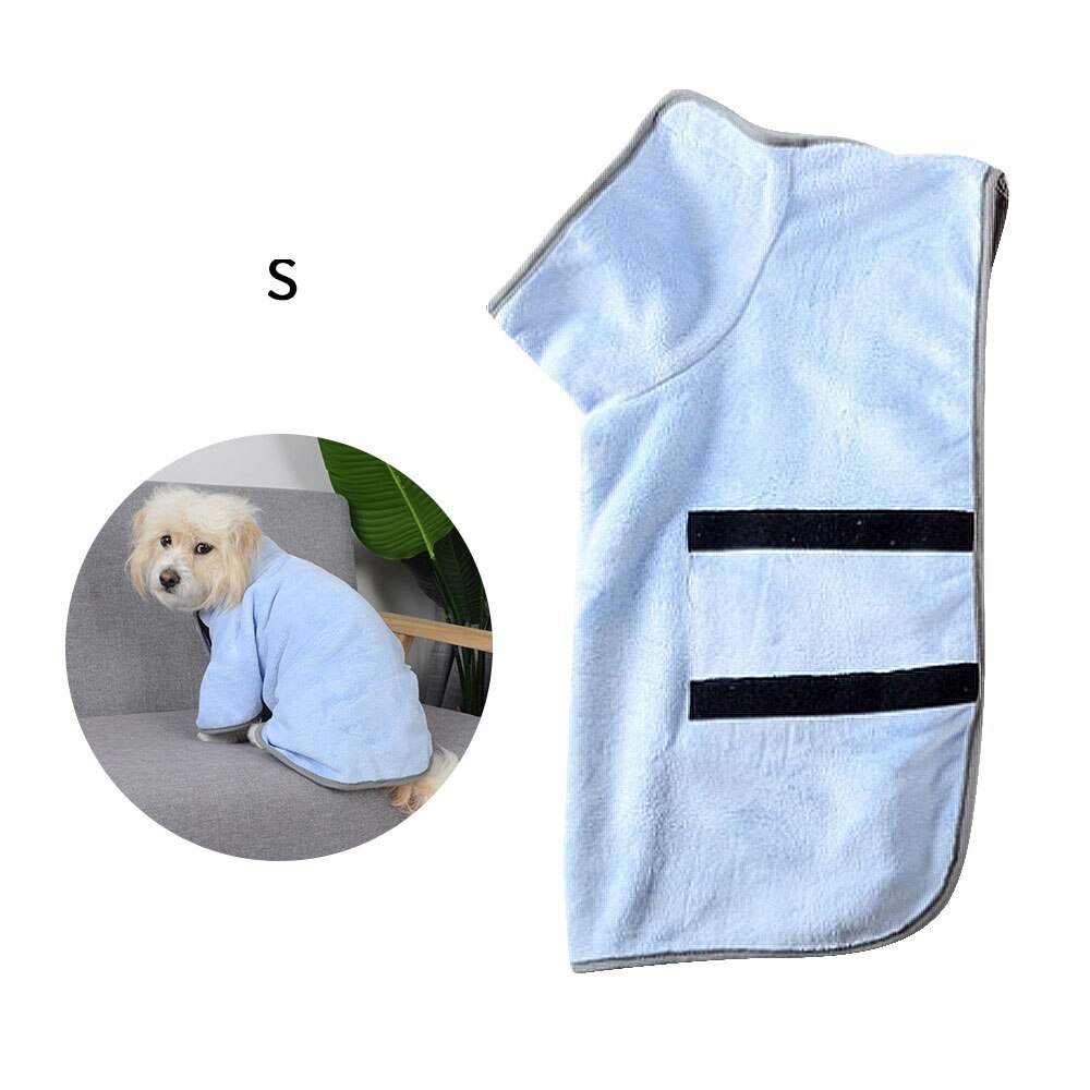 Nueva Toalla de baño de secado rápido para mascotas, Toalla de baño superabsorbente para perros y gatos, ropa cálida, toalla de secado, SUMINISTROS DE ASEO: blue S
