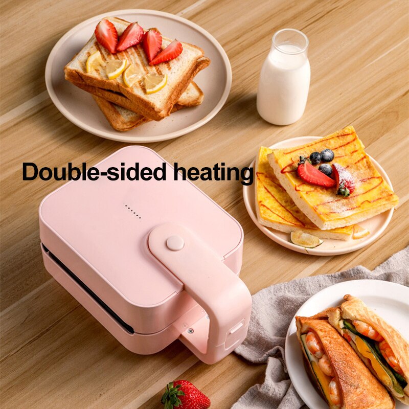 220v elektriske sandwichmaskiner dobbeltsidet opvarmning vaffel maker brød brødrister bageform let mad morgenmad maskine sandwichera