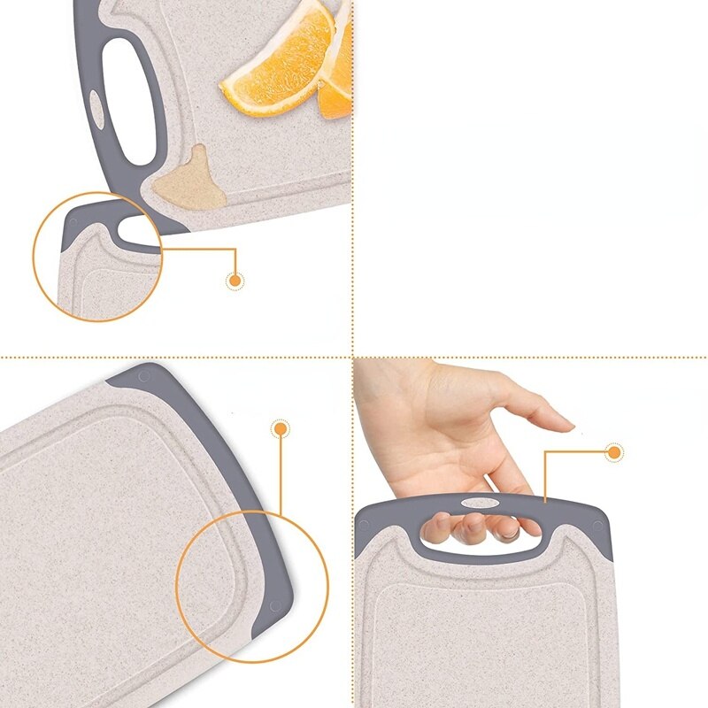 Wheat straw Thicken Plastic Fruit Kitchen Cutting Boards Kitchen Anti Bacterial Cut Vegetable Meat Board Chopping Block Tool