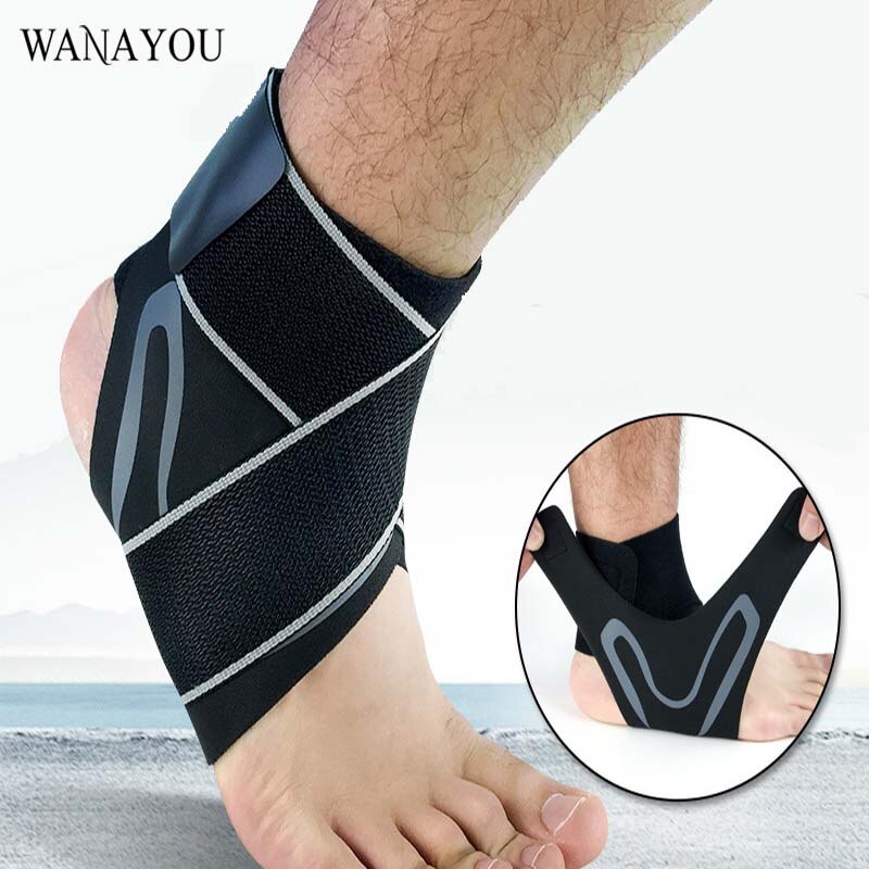 Wanayou 1Pcs Dunne Ademend Enkel Ondersteuning, Elastische Compressie Sport Enkel Protector, Zwart Enkelbrace Voor Running Basketbal