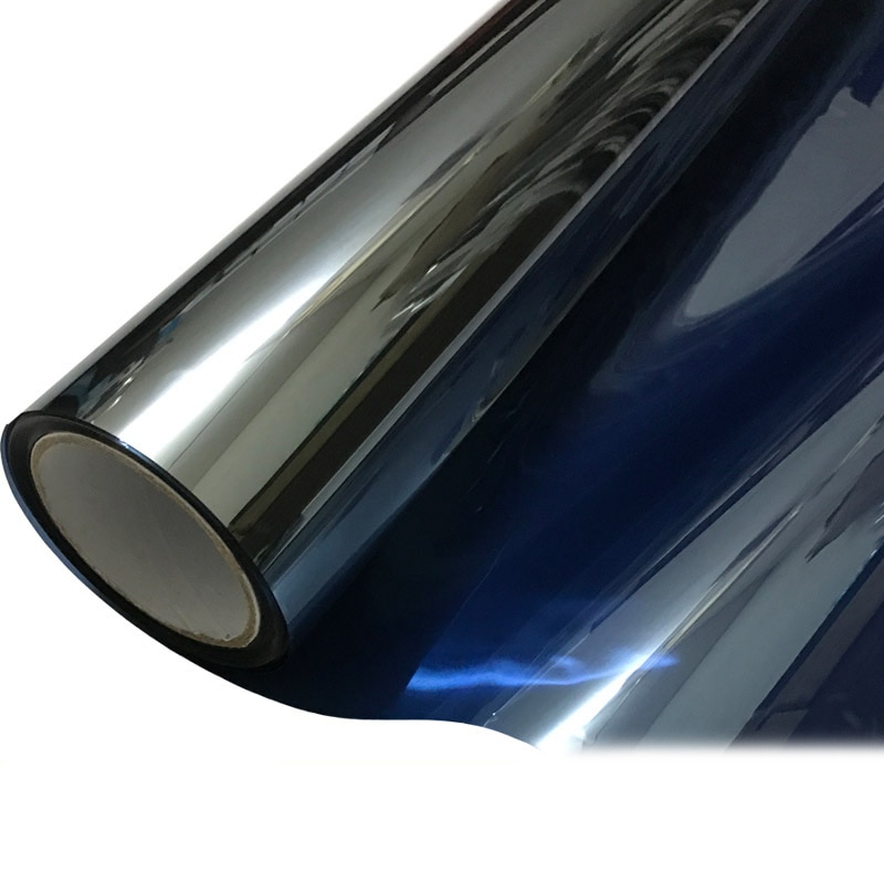 50Cm X 200Cm Een Manier Mirrored Venster Film Solar Reflecterende Zilveren Laag Tint Kamer Building Decor
