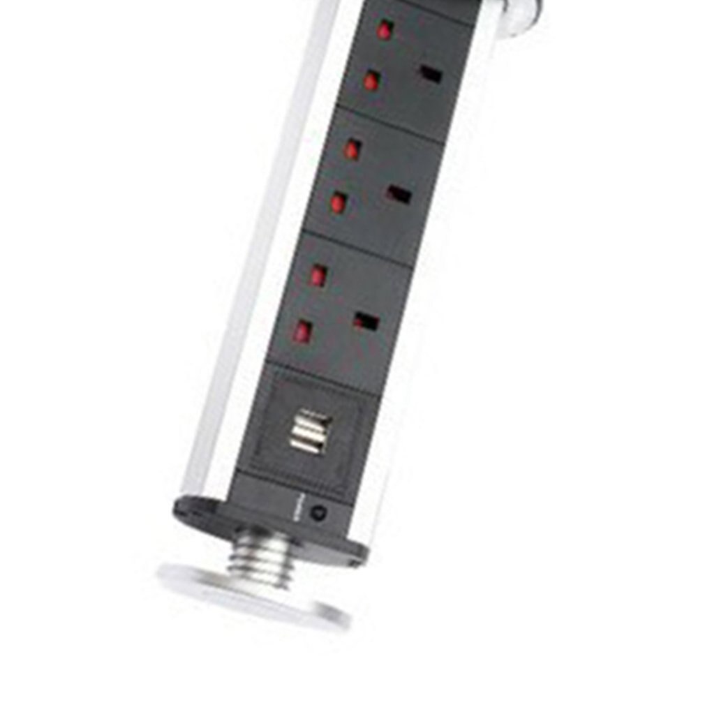Enchufe inteligente ligero Usb, enchufe de escritorio oculto de oficina, enchufe Vertical esencial para el hogar