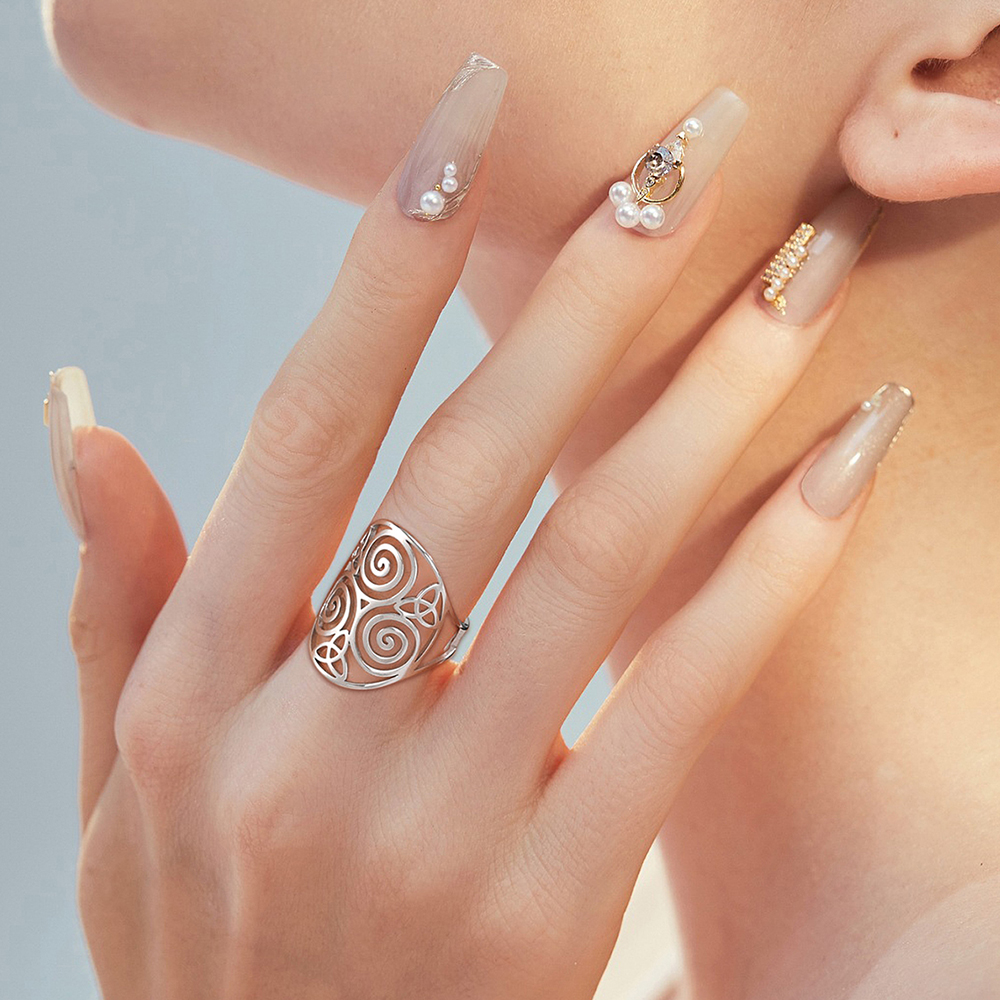 Anillo BERING Para Mujer Arctic Symphony - Acero Inoxidable Oro Rosa, Sistema Twist & Change, Combina Varios Anillos