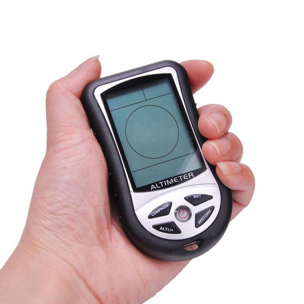 8-in-1 Elektronische Höhenmesser Mini Hand-halten Multifunktions Höhenmesser LCD Höhenmesser Tragbare Barometer Elektronische Höhenmesser