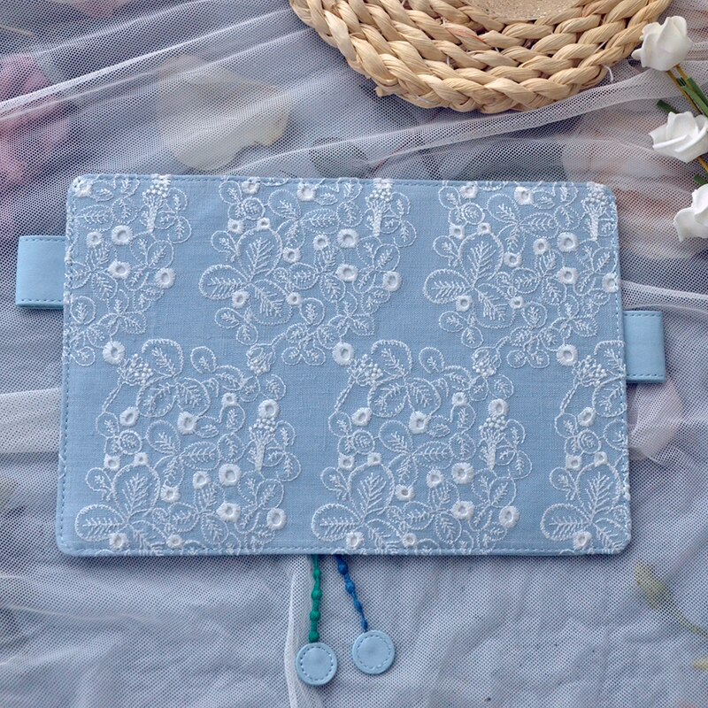 Hand Made Stitching Floral Cloth Cover DIY Journal Agenda Diary Supplies The Lucky Flowers A5 A6