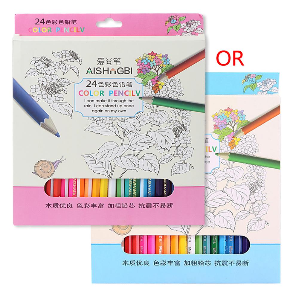 12/24 Colour Pencils Natural Wood Colored Pencils Drawing Pencils For School Office Artist Painting Sketch Supplies: 3