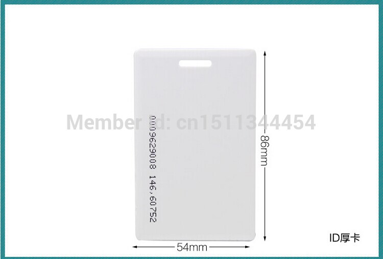 100pcs/lot 125Khz TK4100 Blank ID Card RFID Access Control Cards Proximity Card