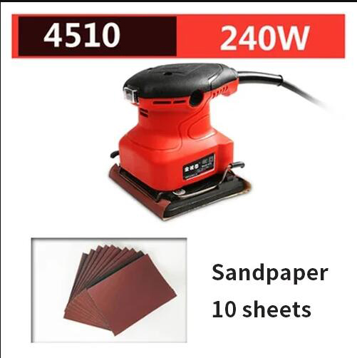Mini Electric Sanders with Sandpaper Woodworking Tool Furniture Metal Polisher Electric Sanders Buffer Sander: Red