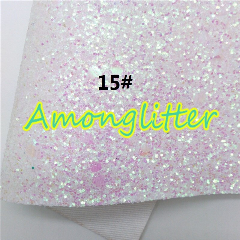 Amonglitter Blue Chunky Glitter Leather Glitter Fabric with Twill Backing, Glitter Sheet for DIY Bows Bags 21x29cm A4 size MB006: 15