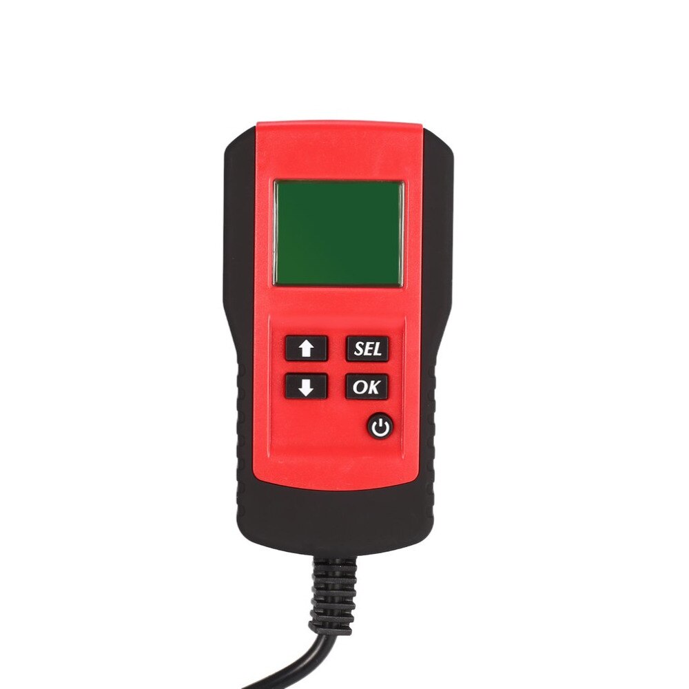 AE300 12V LCD Automotive Vehicle Digital Car Battery Auto System Analyzer Battery Voltage ohm Tester Diagnostic Tool RED