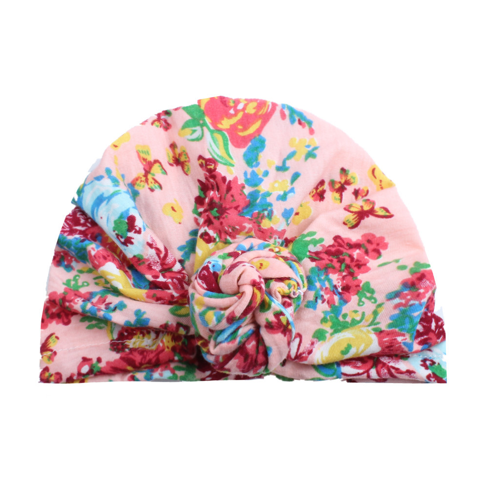 On 1 stk børn vinter varme hatte indien kasket til børn turban hatte solid afslappet skullies hue pige hoved wrap boheme kasket: 2