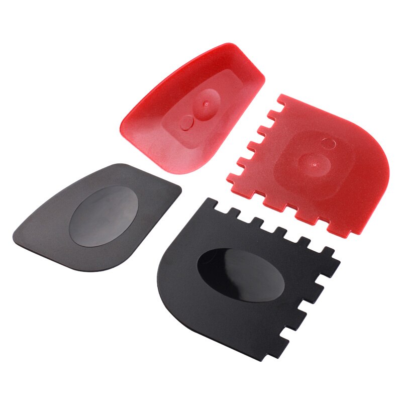 4pcs Plastic Grill Pan Scrapers Cleaner Black Tool Durable Set For Cast Iron Integrated Scraper Plate Special Cleaning Board