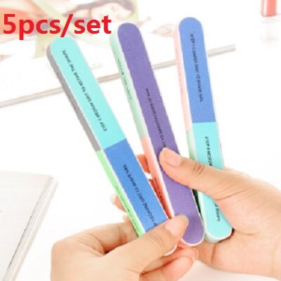 Sandpaper Nail Art File Nail Art Sanding Buffer Block Set Nail Files for UV Polish Pedicure Manicure Tools: 5pcs M168