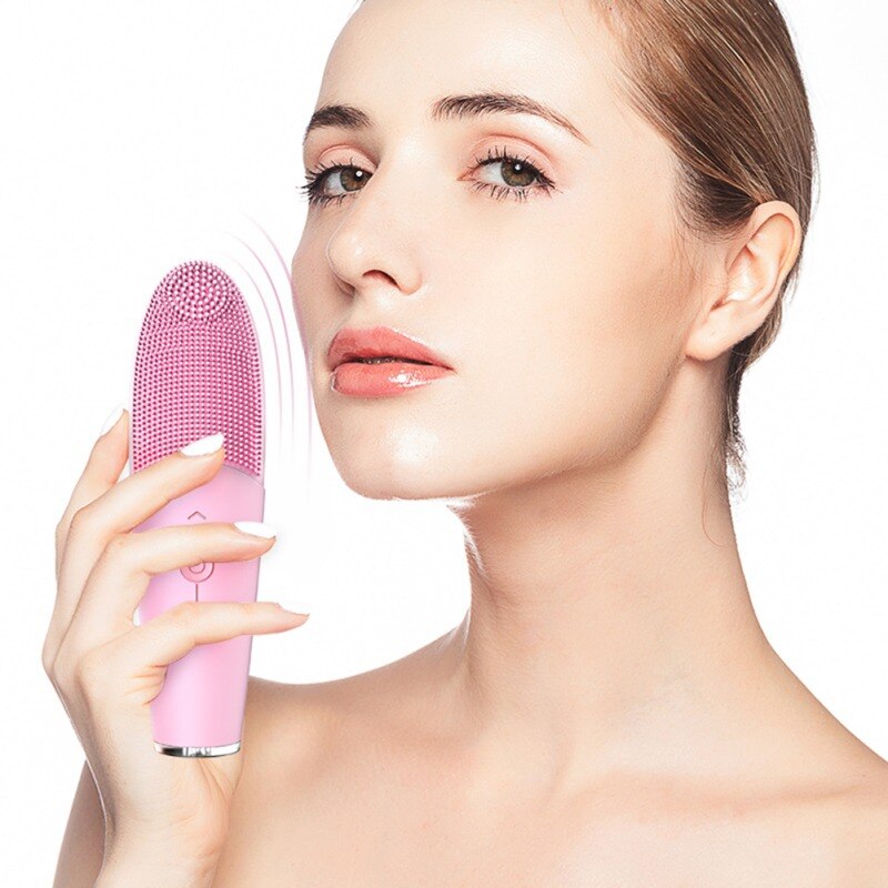 Machine à laver le visage en Silicone, vibrations ultrasoniques, étanche, nettoyage du visage, brosse, usage domestique, beauté