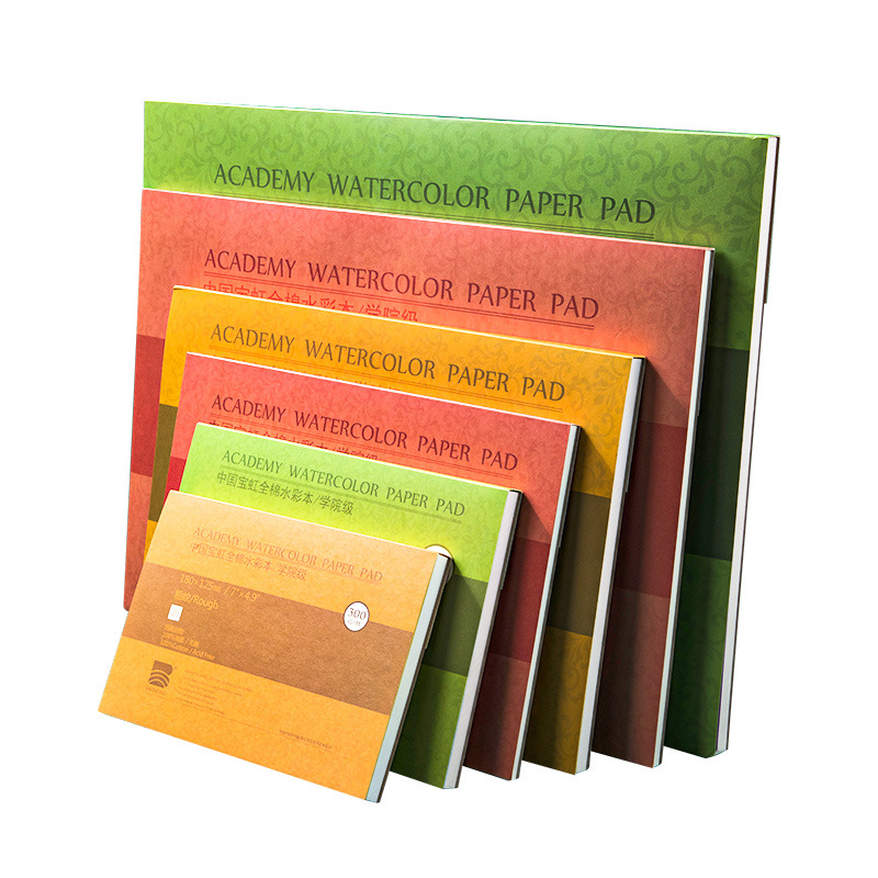 Baohong Akademie Aquarellbuch, 100 % Baumwolle, Skizzenbuch, 300 g Zeichenpapier, 32K, 16K, 8K, Papel Para Acuarela, Mal- und Kunstbedarf
