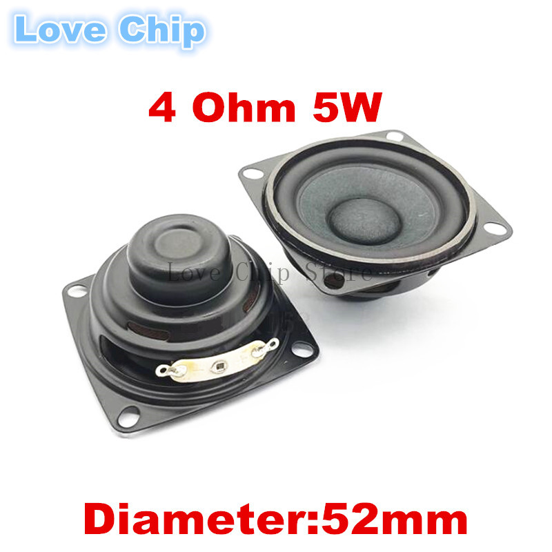 2 Stück 2 Zoll Voll bereichs lautsprecher 4 Ohm 5 W 5 Watt Bluetooth-kompatibler Lautsprecher 52mm Lautsprecher Multimedia-Magnet lautsprecher