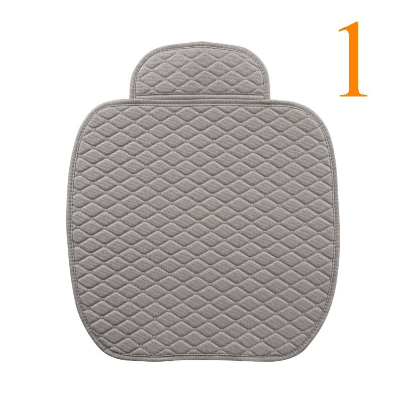 Funda de lino para asiento de coche, Protector de alfombrilla para cojín de asiento de automóvil, accesorios de Interior de estilo delantero para automóvil: 1 pad gray