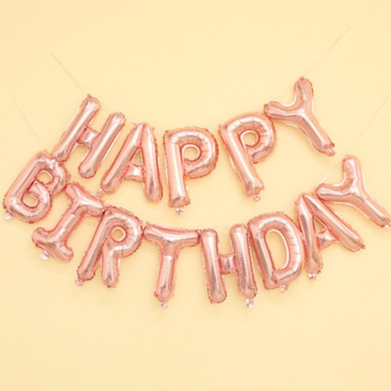 16 Inch Happy Birthday Letter Balloons Birthday Party Decorations Kids Foil Balloon Helium Globos Birthday Decoration