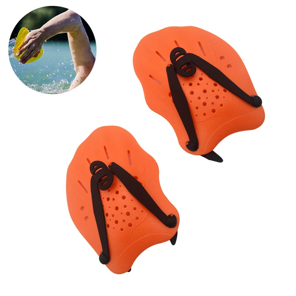 1pair Beginner Training Aid Diving Swimming Paddles Water Sports Multifunction Practice Ergonomic Men Women For Hands Flat