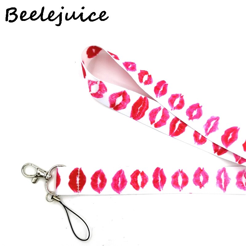 Baiser lèvres SEXY cou sangle lanière porte-clés téléphone Mobile sangle ID Badge porte-corde porte-clés porte-clés cosplay accessoires