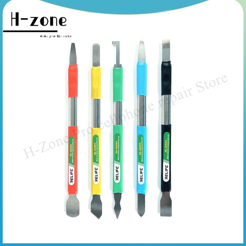 RELIFE-cuchillo multifunción de doble cabeza para RL-049A, herramienta para quitar la cubierta trasera de vidrio, raspado de estaño, 10 en 1, para iphone y Android