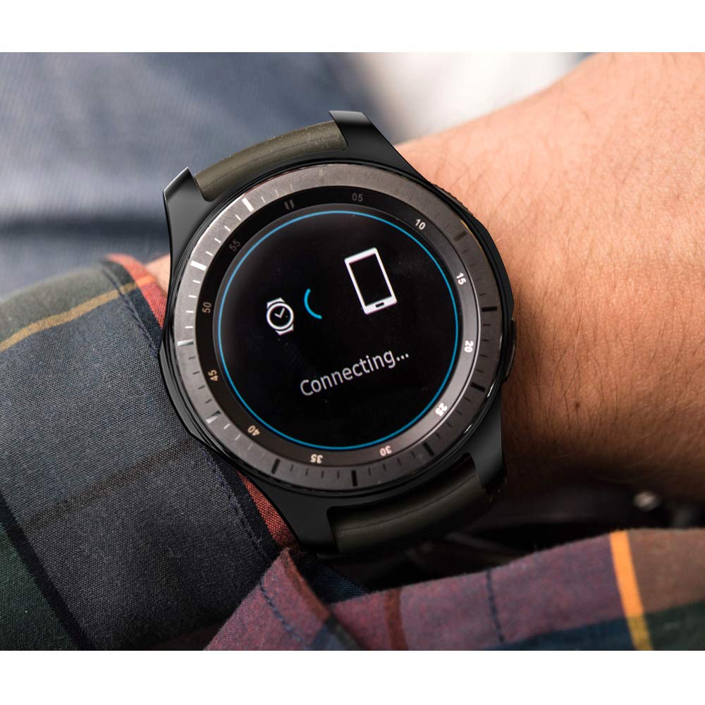 Cover til samsung galaxy watch 46mm 42mm gear  s3 frontier case galss bumper blødt smart watch tilbehør belagt beskyttende skal