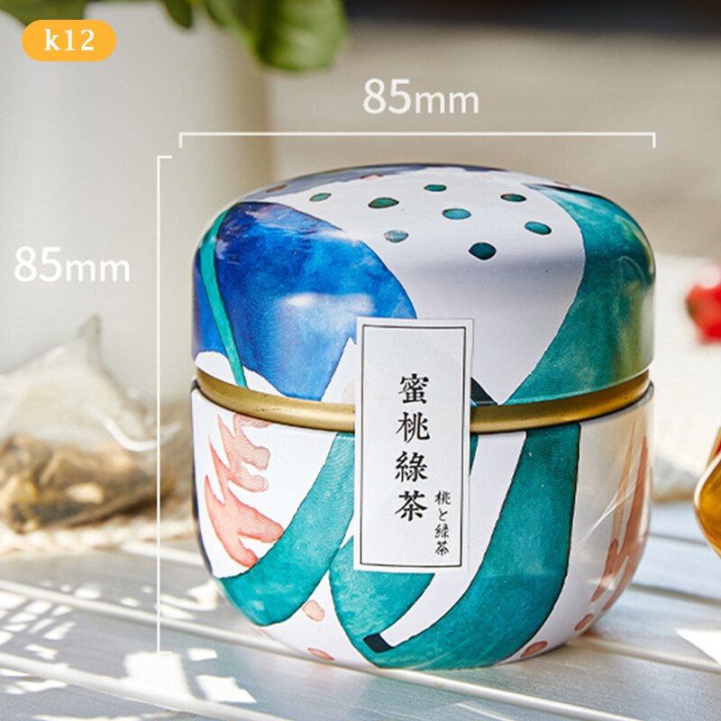 Tea Cans Retro Floral Tin Cans Tea Storage Box Wedding Candy Box Box Sealed Food Packaging Jars Candle Jars: -N12