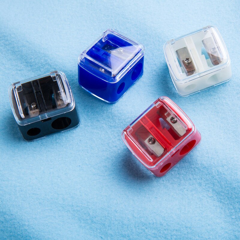1PC Double Holes Pencil Sharpener Makeup Pencil Multi Purpose Mechanical Pencil Sharpener for Office School Supplies
