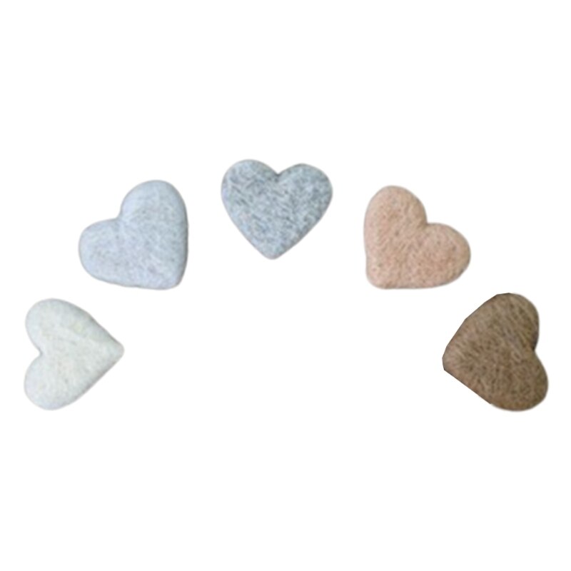 5/6/9 Pièces BRICOLAGE Fait Main Bébé Feutre Amour Coeur Étoiles Ornements Décoration de Fête À la Maison F3ME: 3