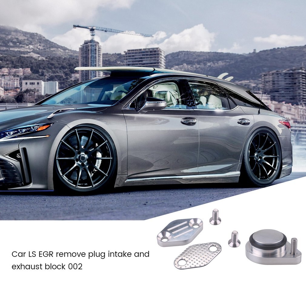 LS EGR Tube Purge Plug Delete Intake Exhaust Block Off Plate For Silverado 4.8L 5.3L 6.0L LQ4 Car Accessories