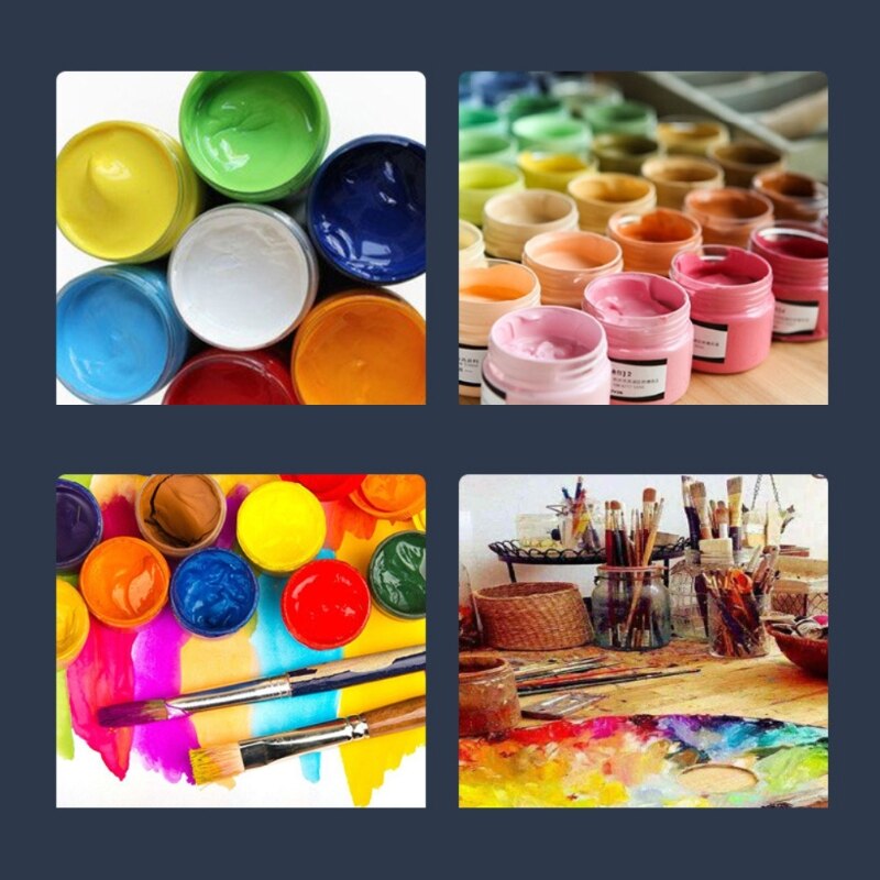 Paleta de pintura multifuncional de 16 pozos, bandeja para mezclar pinturas de colores para estudiantes, artista, interior y exterior