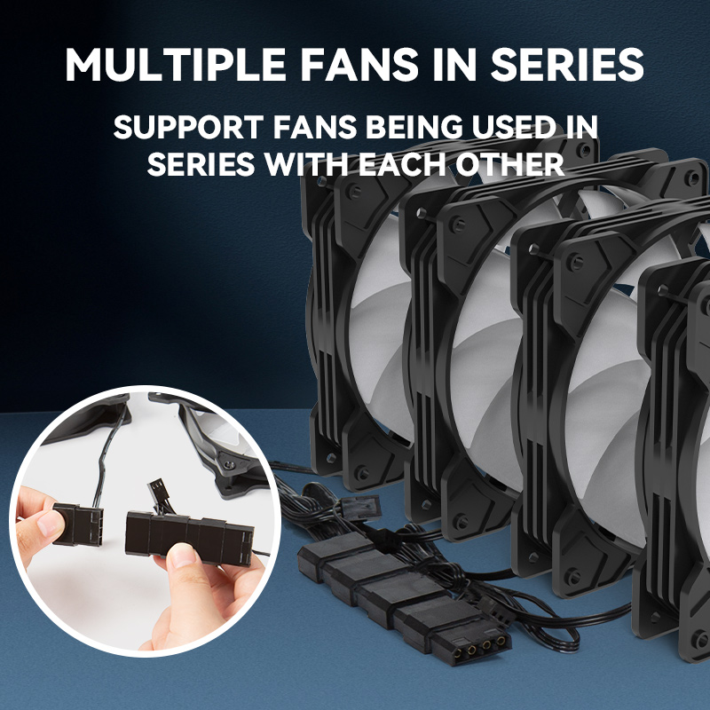 SilentEdge12v 12cm Chassis Fan, 12025 Matte Fan, Big 3Pin, Computer Cooling Fan, Silent, High Air Volume, Excellent Ventilation