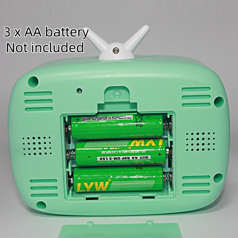 LED Digital Alarm Clock With Night Light Thermometer Calendar Alarm Clock Desk Display Smart Light-sensitive TV Shape Clocks