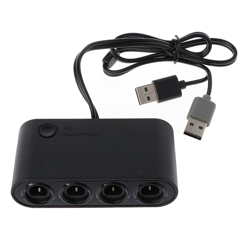 3 In 1 4 Poorten Gc Handvat Om Wiiu/Pc/Switch Converter Adapter Voor Pc Game Gamecube Gc controllers Accessoires