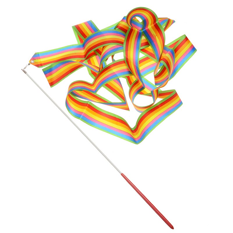 Nieuw 4M Art Gymnastiek Ballet Dansen Twirling Lint Staaf Streamer Stok Baton Multicolour: Colorful