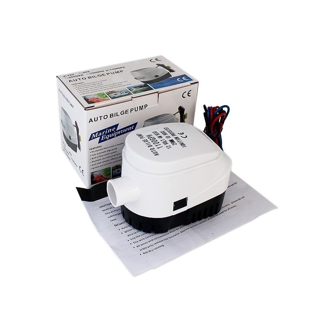 750GPH DC 24V Automatic bilge pump for boat,with auto float switch,submersible electric water pump,24 v volt 24volt 750