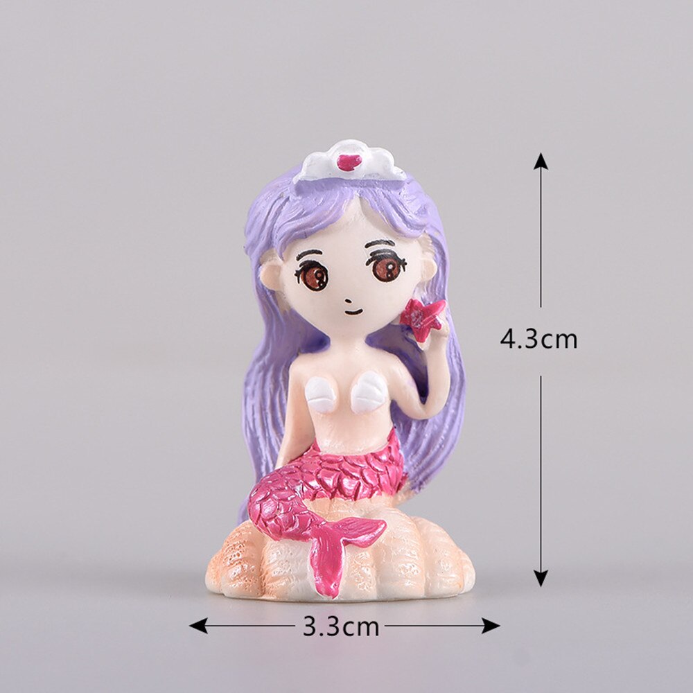1pc Aquarium Fish Tank Cute Little Mermaid Ornament Aquarium Fish Tank Desk Decoration Accessories Pet Accessories: 6
