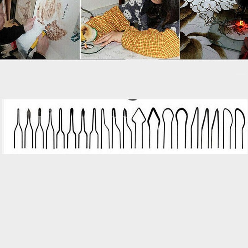 23cs/ lot kalebas pyrografie machine tips 1.0mm diktes voor 50w pyrografie machines