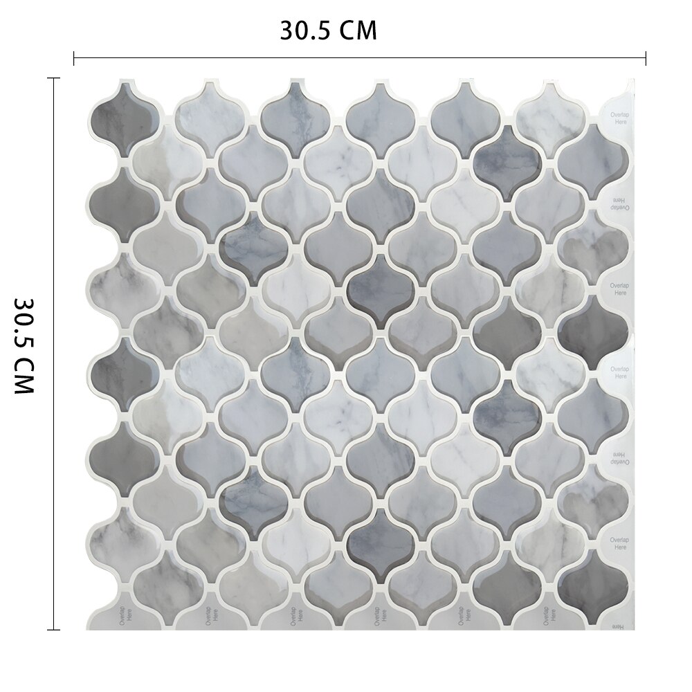 Heminredning vattentät vinyl självhäftande mosaik kakel 3d väggdekal klistermärke självhäftande kök badrum 1 ark: Mslb -s53