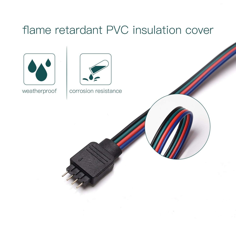 4pin 5pin 6pin Mannelijke Vrouwelijke strip controller Adapter Kabel Draad voor 5050 3528 SMD RGB RGBW RGB + CCT LED Strip licht 5 pcs