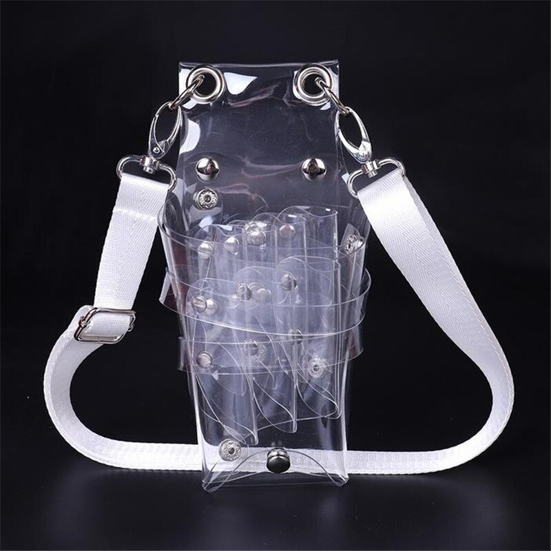 Transparante Pvc Haar Schaar Zak 7 Zakken Schaar Pouch Kapper Schaar Houder Case Met Riem Salon Kappers Gereedschap 20 #48